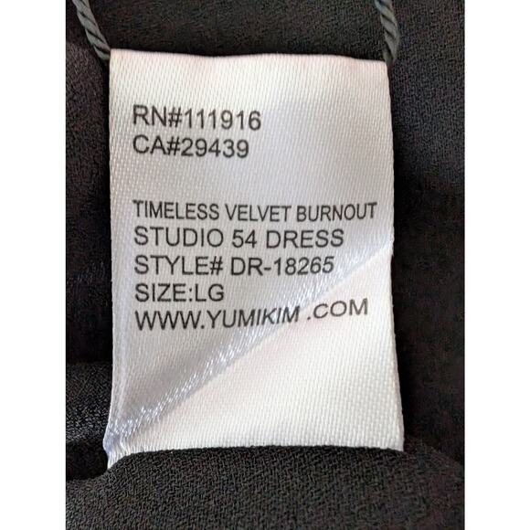 Yumi Kim Black and Pink Floral Asymmetric Mini Dress - Picture 8 of 9